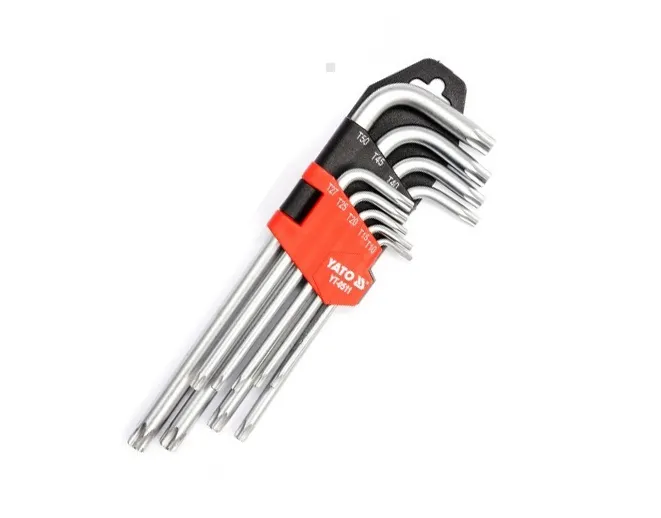 Yato Klucze imbusowe torx z otworem 9szt. T10-T50 YT-0511