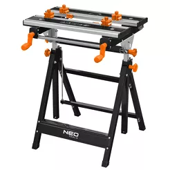 NEO Tools Stół warsztatowy regulowany aluminiowy 60x58x77–107 cm 44-700