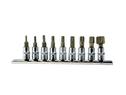 Geko Klucze torx na nasadce 1/4" kpl. 9el. T10-T60 G13550 