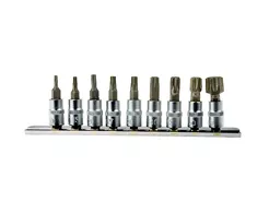 Geko Klucze torx na nasadce 1/4" kpl. 9el. T10-T60 G13550 