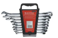 Quatros Zestaw kluczy płasko oczkowych z grzechotką 8-19mm QS50300