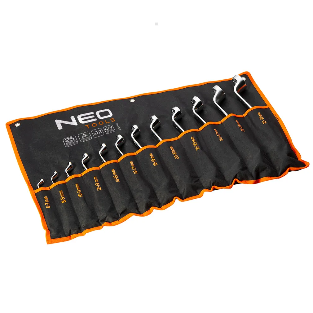 Neo Klucze oczkowe odgięte 6-32mm 12szt. 09-952