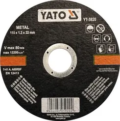 Yato Tarcza do cięcie metalu 115x1,2mm YT-5920 