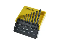 Proxxon Wiertła mini stal HSS 10 szt. 0,3-3,2 mm 28874