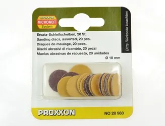 Proxxon Krążki szlifierskie ścierne 18mm, 20szt. 28983  - 2