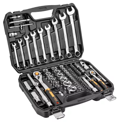 NEO Tools Zestaw kluczy nasadowych 1/2", 1/4" 82 szt. CrV 10-059