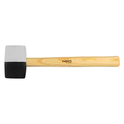 Neo Młotek gumowy 58 mm czarno-biała guma 450 g 25-067