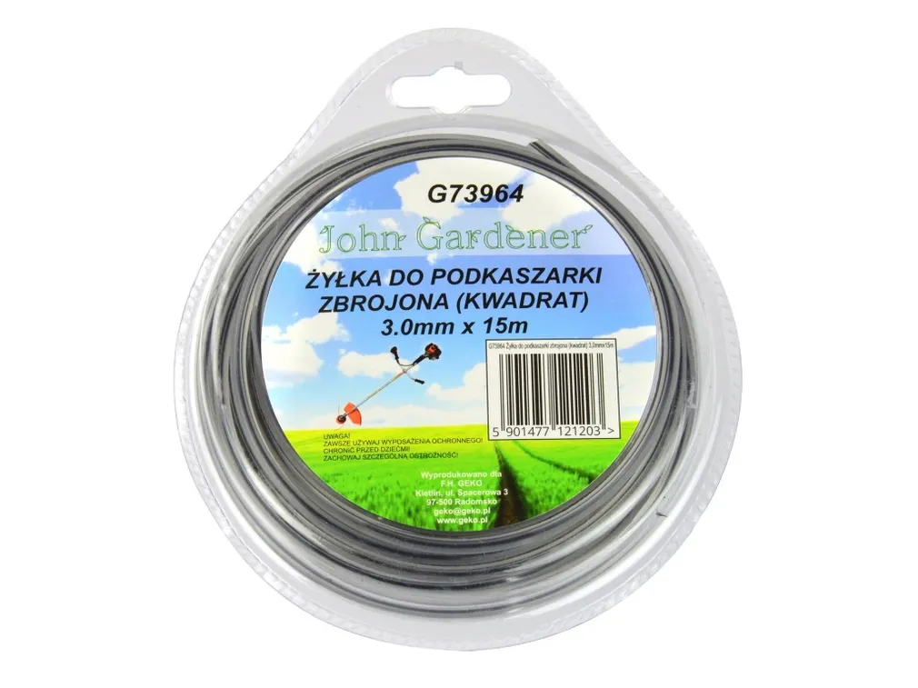 Geko Żyłka do podkaszarki zbrojona (kwadrat) 3,0mmx15m G73964