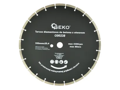 Geko Tarcza diamentowa do cięcia betonu segmentowa 350x25.4mm G00238 