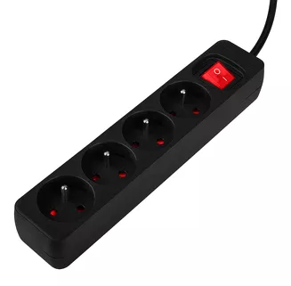 Neo przedłużacz listwowy 1.5m 3x1.5mm2 4G czarny ON/OFF 90-184 - 3