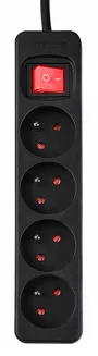 Neo przedłużacz listwowy 1.5m 3x1.5mm2 4G czarny ON/OFF 90-184 - 4