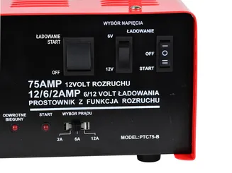 Geko Prostownik z rozruchem PTC75-B 6/12V G80020  - 3
