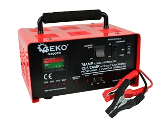 Geko Prostownik z rozruchem PTC75-B 6/12V G80020  - 7