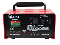 Geko Prostownik z rozruchem PTC75-B 6/12V G80020 