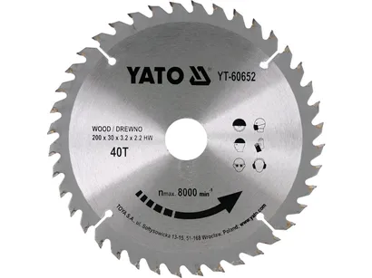 Yato Tarcza widiowa do drewna 200x40Tx30mm precyzyjna YT-60652