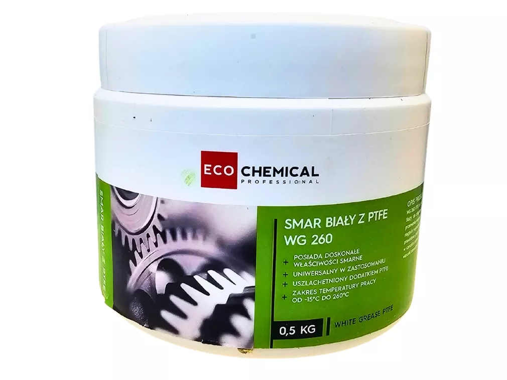 Ecochemical Smar biały PTFE do prowadnic i elementów precyzyjnych WG260 0,5 kg S001-050