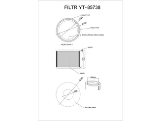 Yato Filtr do odkurzacza YT-85700 i YT-85701 YT-85738 - 2