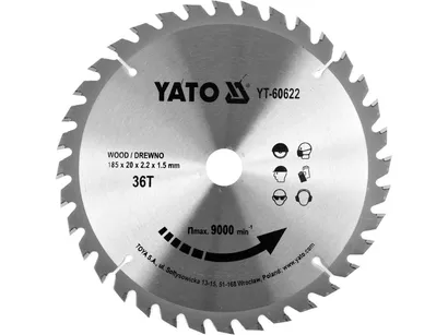 Yato Tarcza TCT do drewna 185x36Tx20mm precyzyjna YT-60622