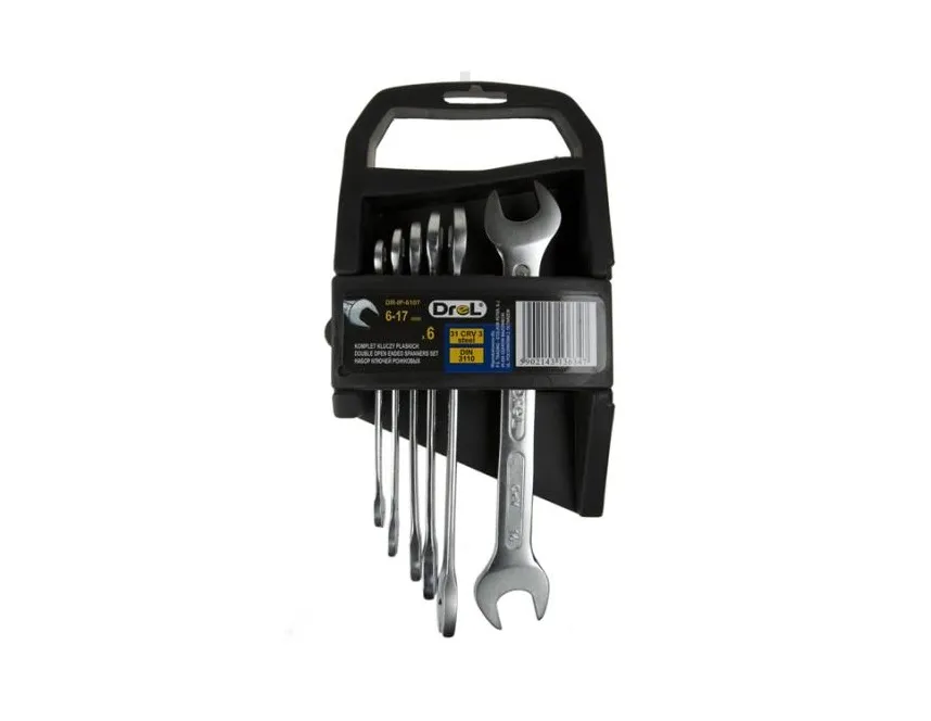 Drel Klucze płaskie - zestaw CrV3 6-17 mm 6 szt.  DR-IP-6107 