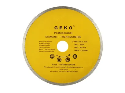 Geko Tarcza diamentowa do cięcia betonu pełna 180x25.4mm G00242