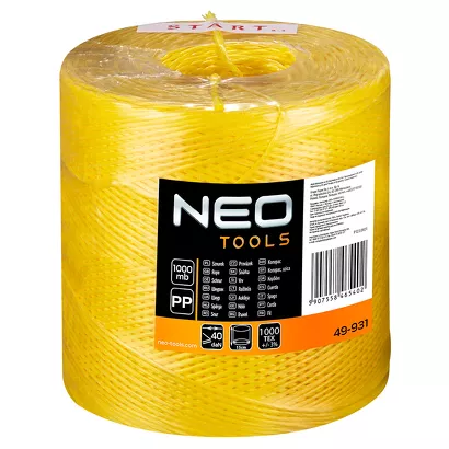 NEO Tools Sznurek polipropylenowy 1000 m wytrzymały 49-931