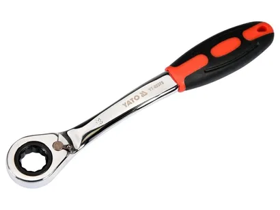 Yato Klucz oczkowy odgięty przelotowy z grzechotką 13 mm YT-02375