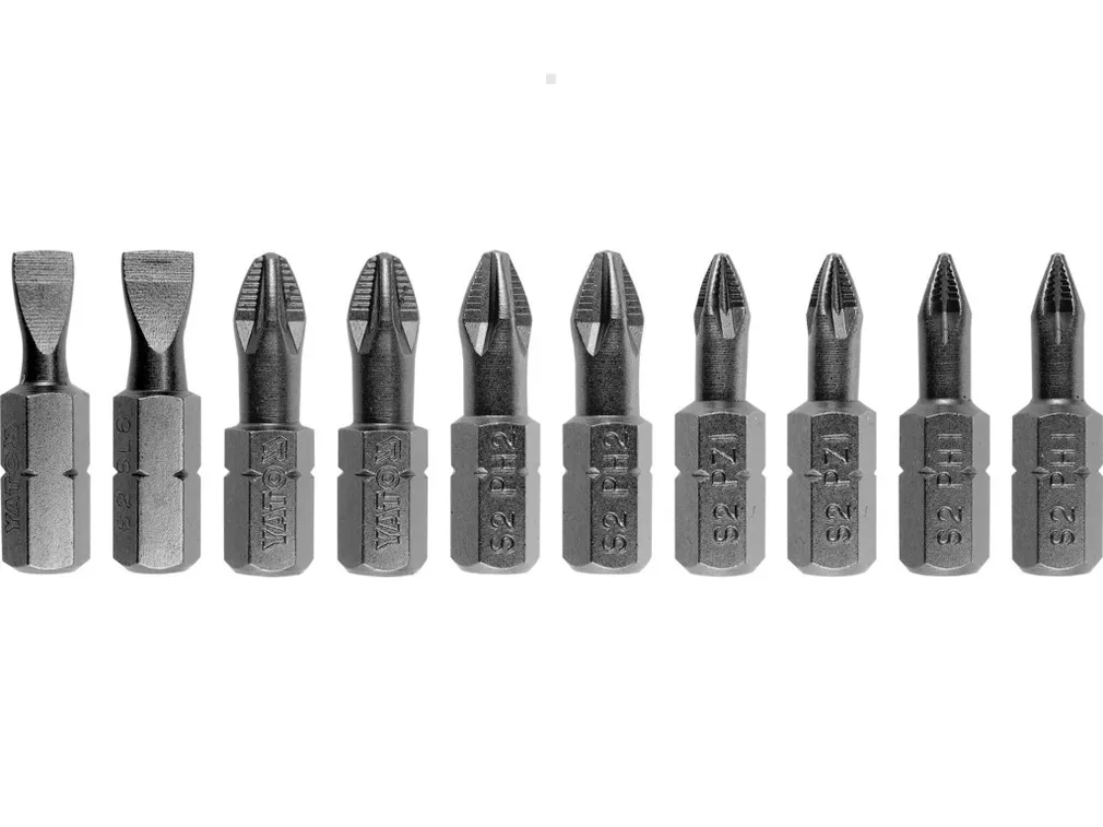 Yato Zestaw grotów do wkrętarki 25mm 10 szt. wytrzymałe YT-04822