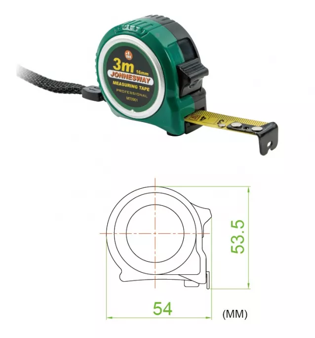 Jonnesway Miara zwijana 3m x 16mm MT0901