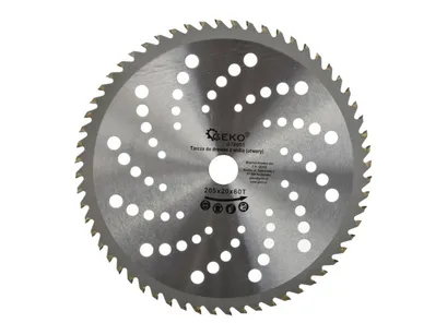 Geko Tarcza do cięcia drewna 205x20mm z otworami 60z. G78055 