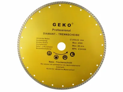 Geko Tarcza diamentowa do cięcia Turbo Profi 350x3mm G00266 