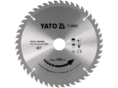 Yato Tarcza widiowa do drewna 216x48Tx30mm profesjonalna YT-60682