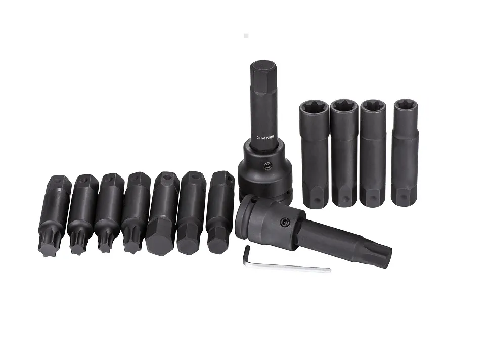 Quatros Komplet kluczy udarowych ampułowych Torx, E-Torx 3/4