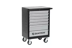 Quatros Wózek narzędziowy warsztatowy 7 szuflad z blatem INOX QS17073