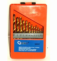 Geko Zestaw wierteł do metalu HSS TIN  13szt. 1,5-6,5mm  G38231