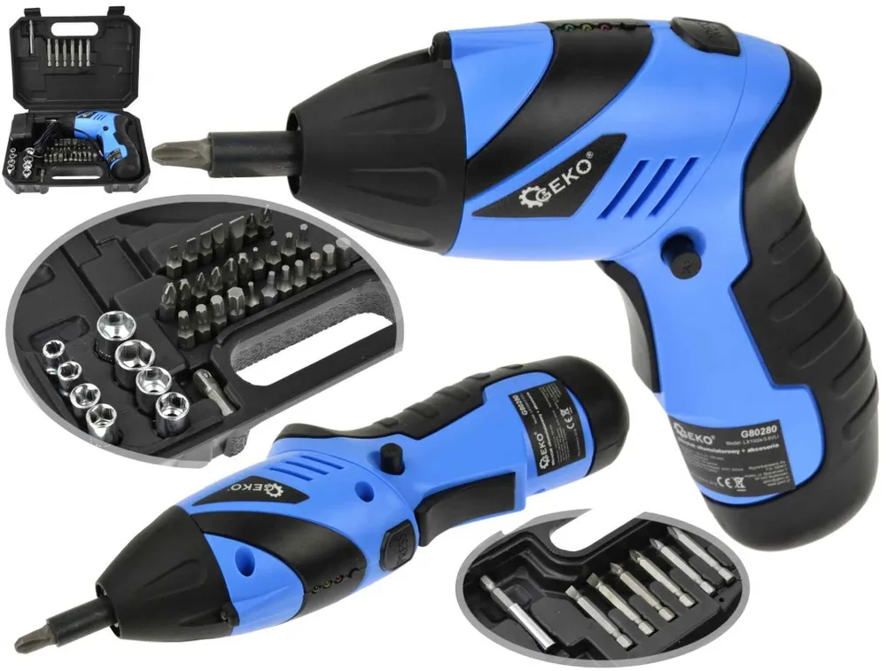 Geko Wkrętak akumulatorowy 3,6V + akc. G80280