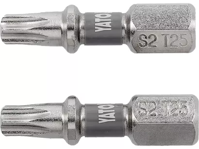 Yato Bity udarowe 1/4"x25 mm T25 2 szt. niklowane YT-78014