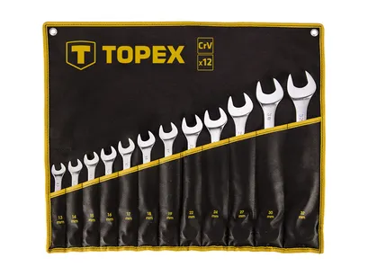 Topex Klucze płasko oczkowe komplet 12szt. 13-32mm 35D758 