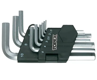 TOPEX Klucze imbusowe hex sześciokątne krótkie 1.5-10mm 9szt. 35D955 