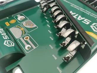 Sata Klucze płasko oczkowe z podwójna grzechotką 12szt. + Gratis ST09066PL - 3