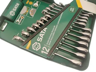 Sata Klucze płasko oczkowe z podwójna grzechotką 12szt. + Gratis ST09066PL - 4