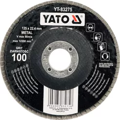 Yato Ściernica listkowa talerzowa płaska 125mm GR.100  YT-83275 