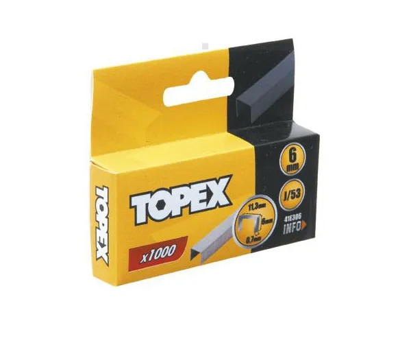 Topex Zszywki tapicerskie typ J opakowanie 1000 szt. 6mm 41E306
