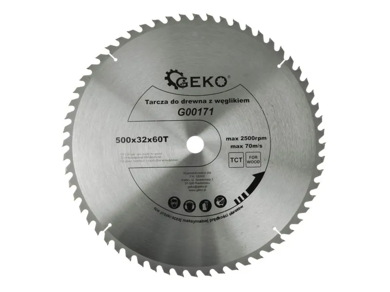 Geko Tarcza do cięcia drewna 500x32mm 60z. G00171 