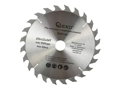 Geko Tarcza do cięcia drewna 250x32mm 24z. G00144 