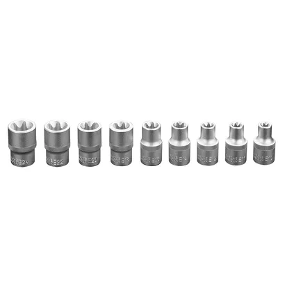 Neo Klucze nasadowe Torx 1/2" zestaw 9 sztuk 08-649