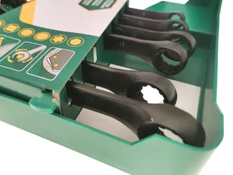 Sata Klucze płasko oczkowe z grzechotką kpl. 8-17mm X6 ST47530 - 3