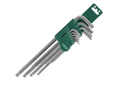 Jonnesway Klucze kątowe torx 10szt. bardzo długie 6-kt T9-T50 H12S110S
