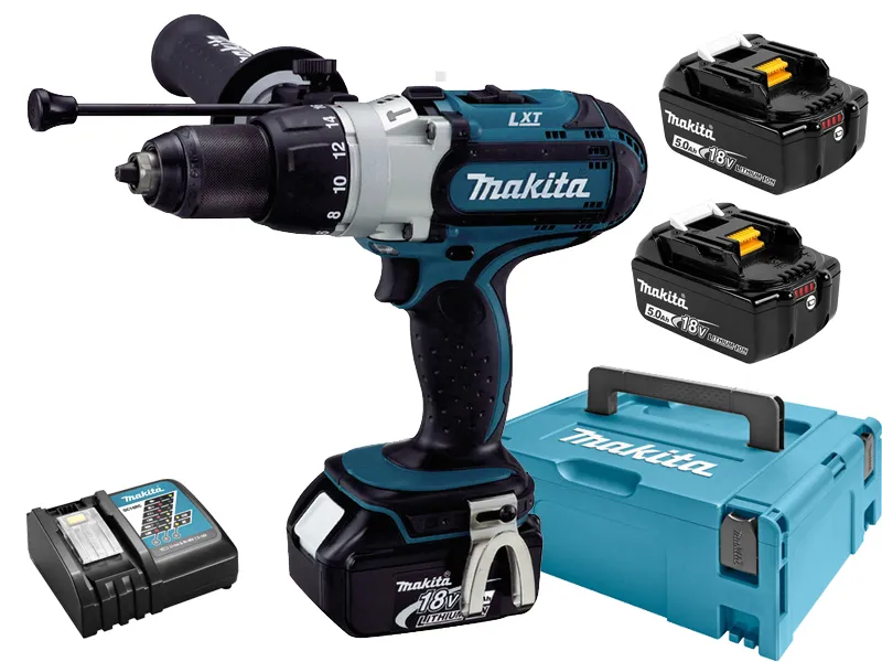 Makita Wiertarko wkrętarka udarowa akumulatorowa 18V 2 x 5Ah DHP451RTJ