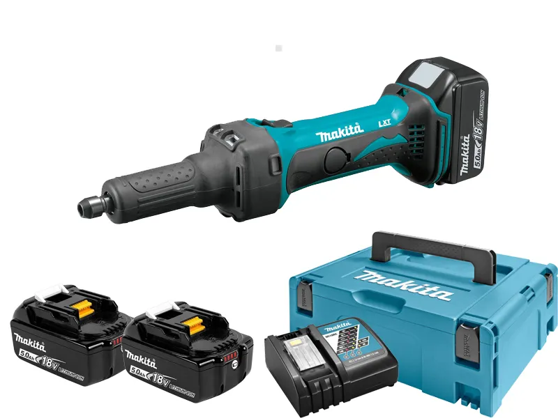 Makita Szlifierka prosta akumulatorowa 18V  2 x 5Ah DGD800RTJ