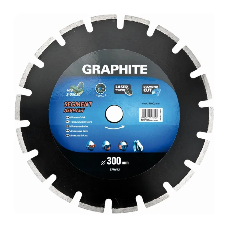 Graphite Tarcza diamentowa do cięcia spawana laserowo 350x3,2mm 57h614 